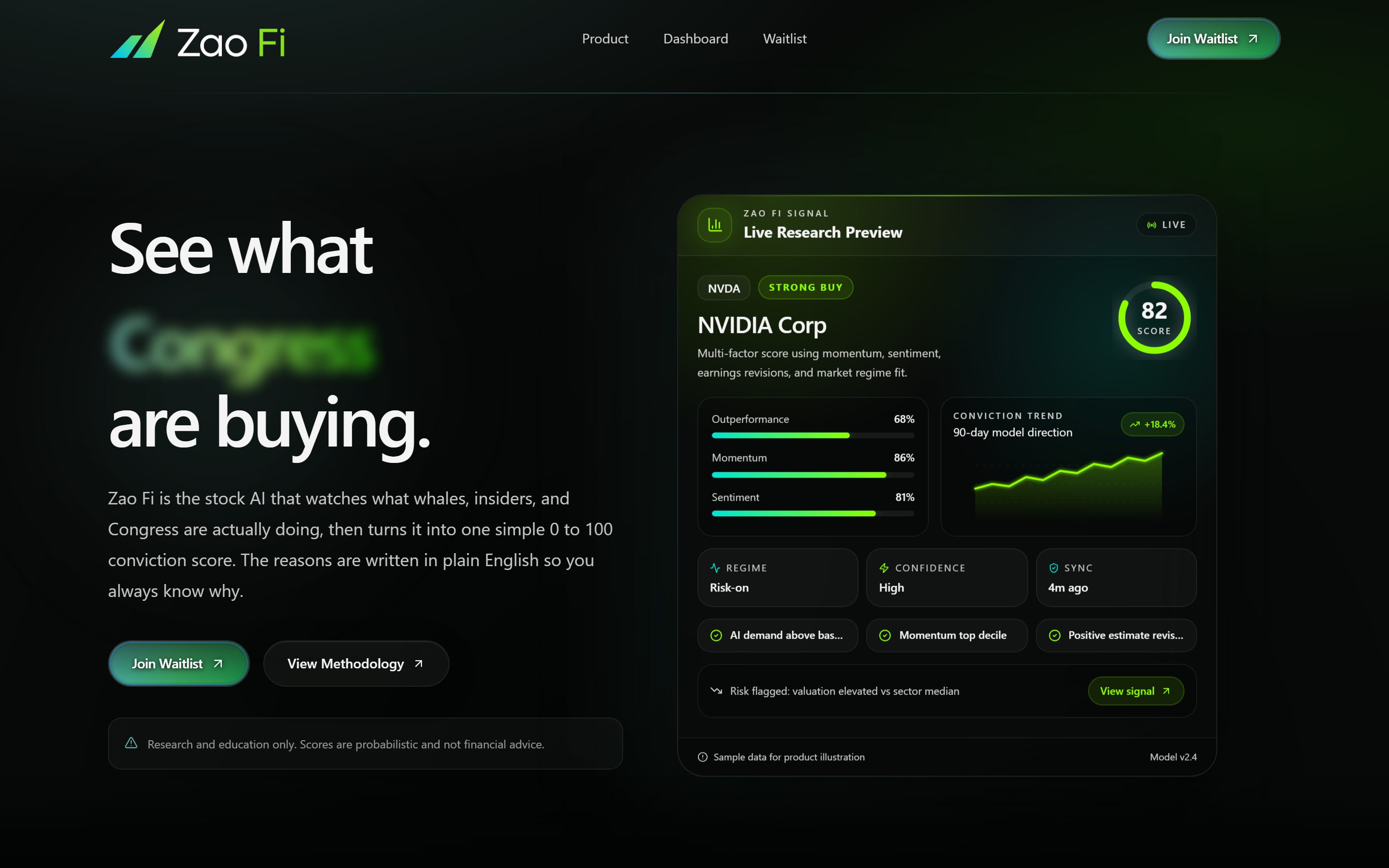 Zao Fi website — Market Intelligence